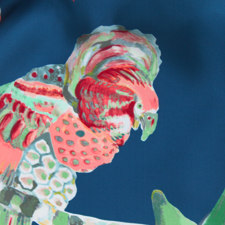 grand carré de soie oiseaux