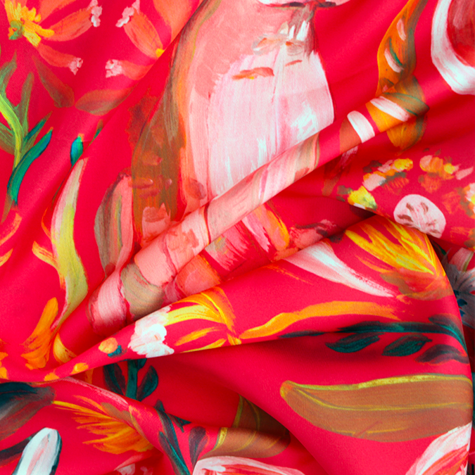 grand carré de soie rouge