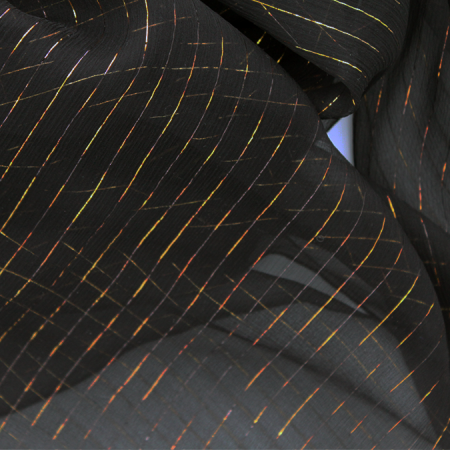 black and gold silk stole