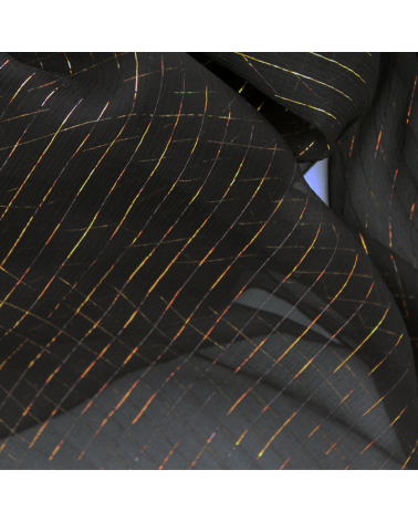 black and gold silk stole