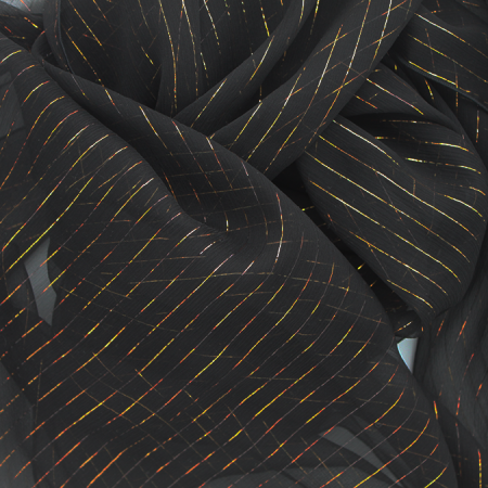 grande étole mousseline noir