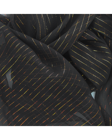 étole soie noir et doré