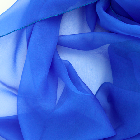 grande étole soie bleu