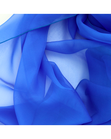 grande étole soie bleu touareg