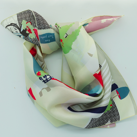 foulard soie femme maisons beiges