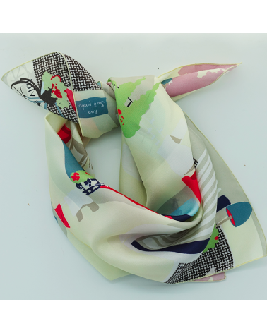 foulard soie femme maisons beiges