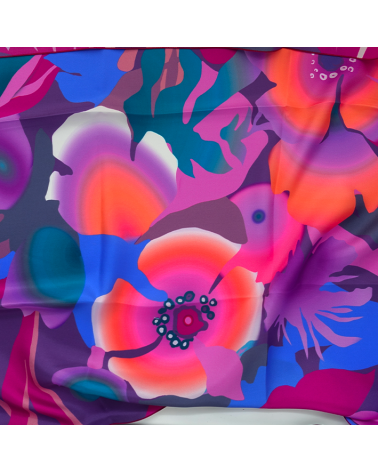 carré soie petula violet femme