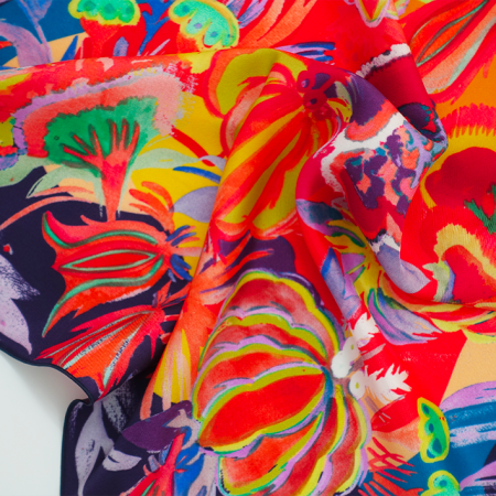 foulard en soie multicolore