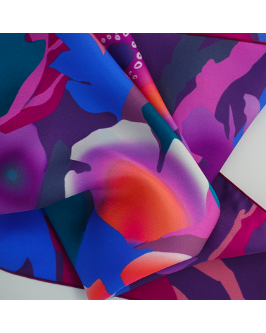 purple silk scarf made in france