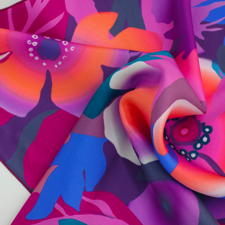 petit foulard en soie violet