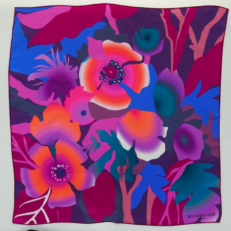 petit carré de soie violet Petula