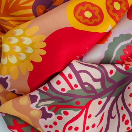 écharpe soie rouge Mila