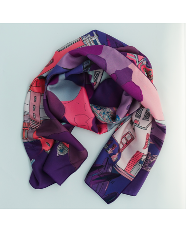 echarpe violette maison