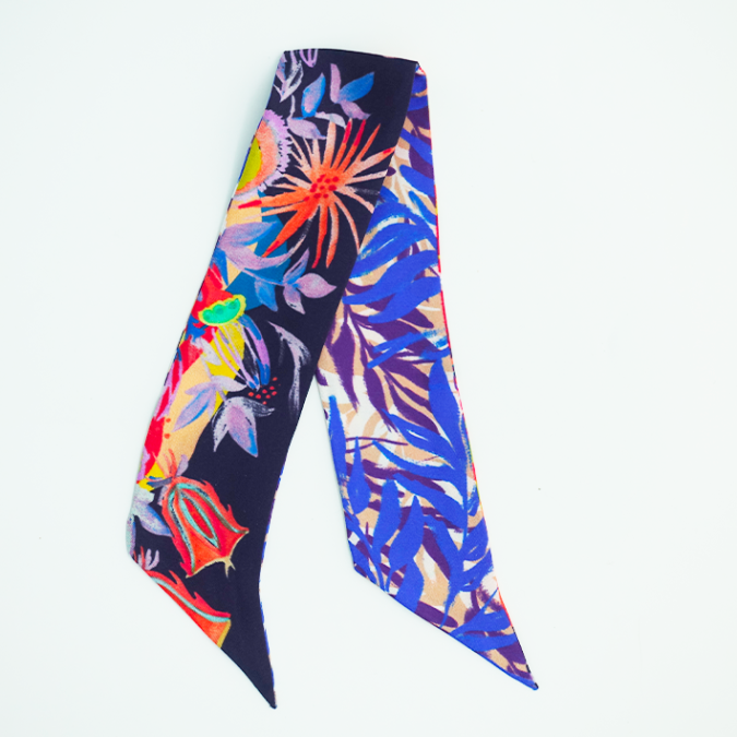 bracelet de soie bleu