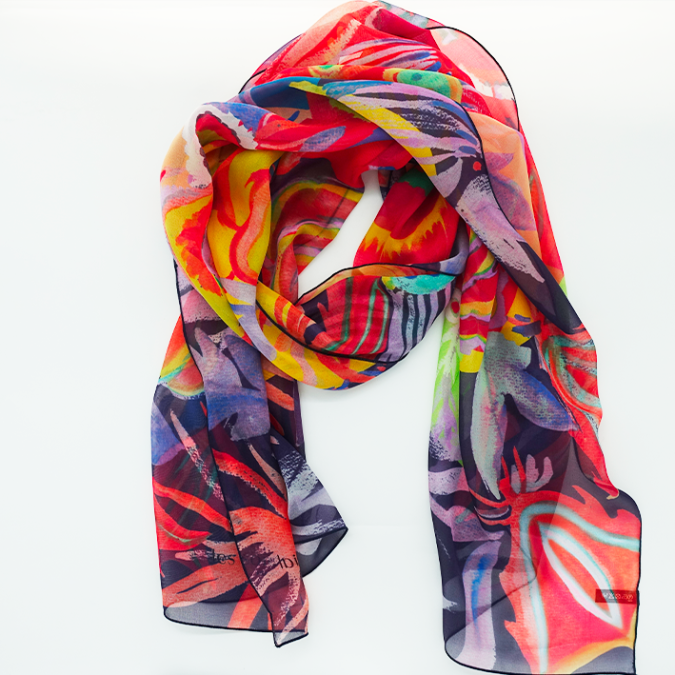 Etole mousseline soie artifice