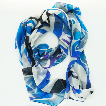 Etole mousseline bleu cesaria