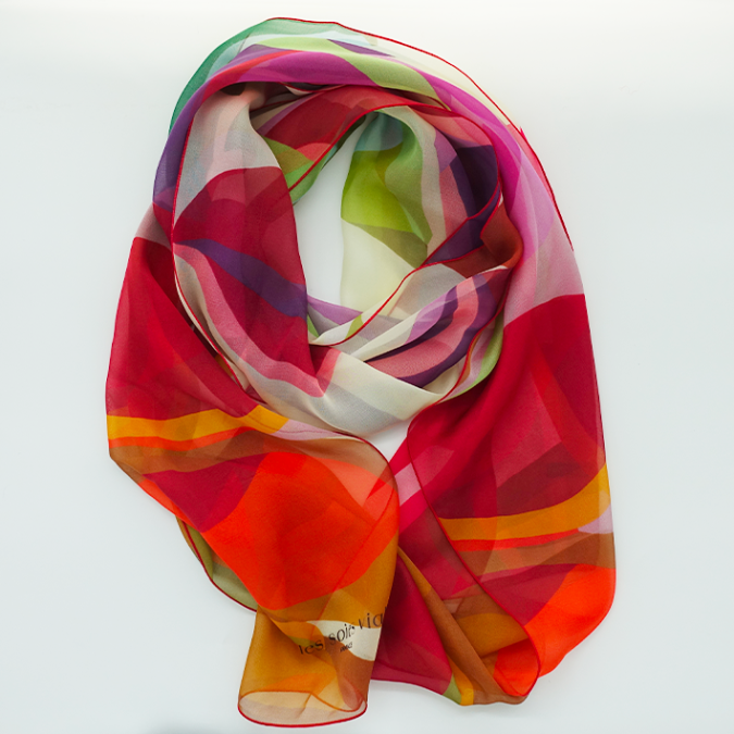 orange musselin silk stole