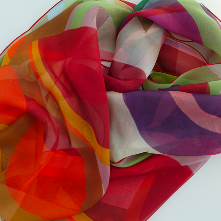 orange musselin silk stole