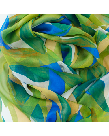 green silk musseline stole