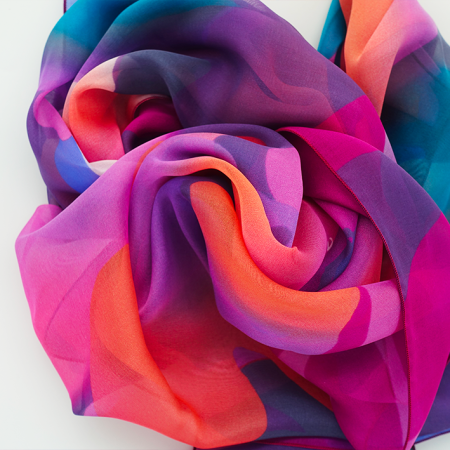 etole en soie violette Petula