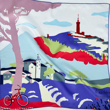 Carré de soie Ventoux lavande