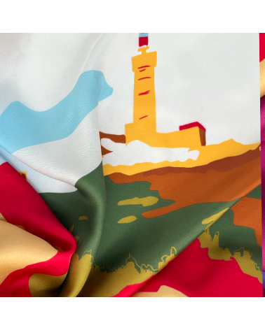 foulard en soie ocre Mont Ventoux