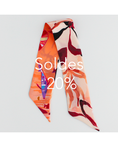 bracelet de soie corail