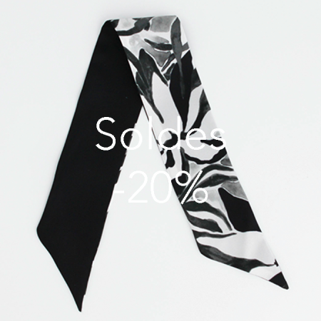 bracelet de soie noir et blanc
