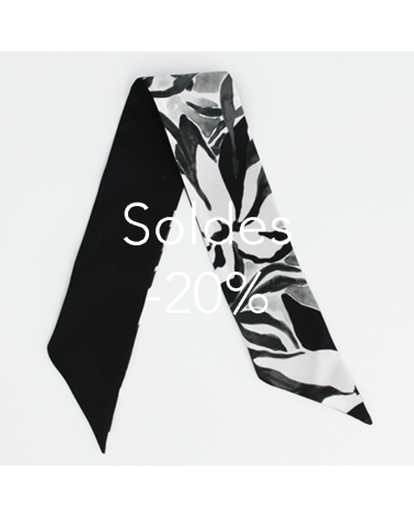bracelet de soie noir et blanc
