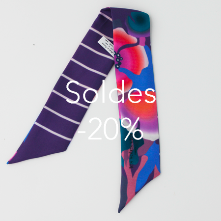 bracelet de soie violet