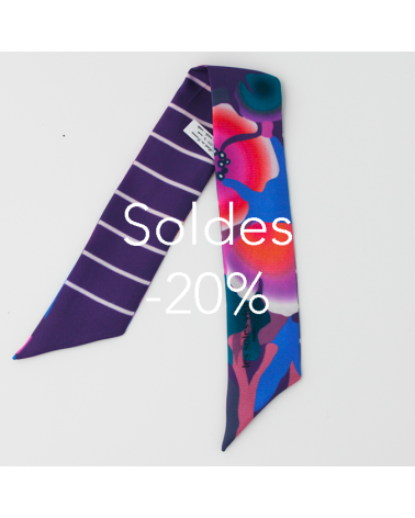 bracelet de soie violet