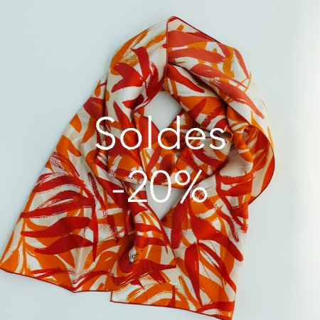 echarpe camel feuillages