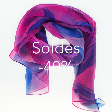 etole mousseline soie fushia