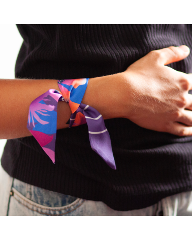 bracelet de soie violet