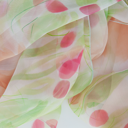 etole peinture sur soie pastel