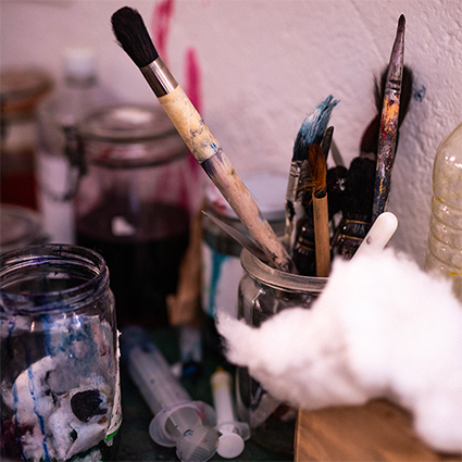 outil de peinture sur soie