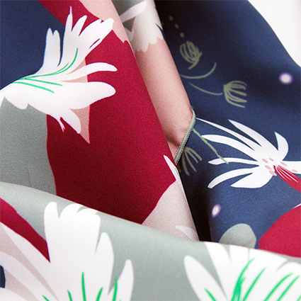 détail twill 100% soie