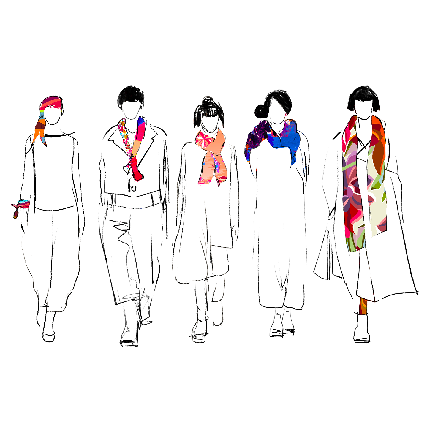 Foulards et accessoires en soie français 